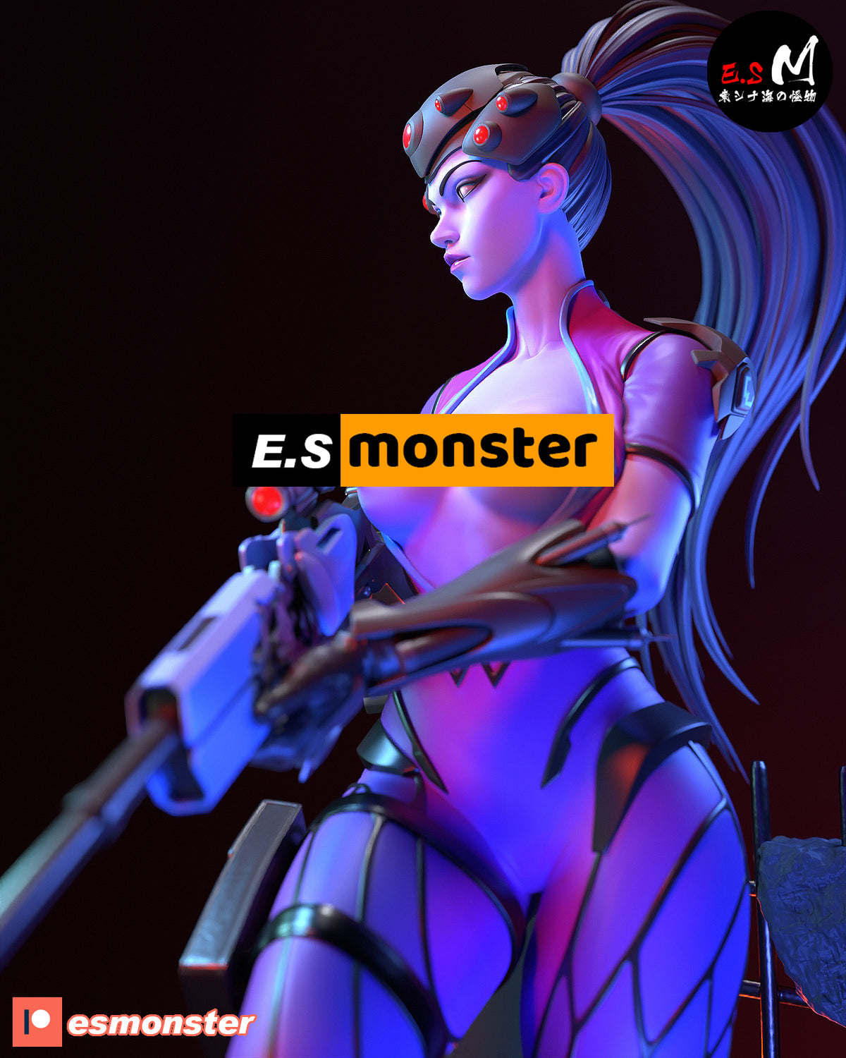 Widowmaker Sniper Style Overwatch Unpainted Resin Garage Model Kit (1/6-1/12)